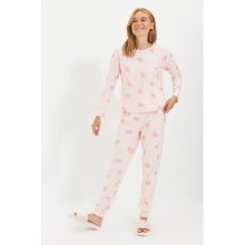 Trendyol Heart Knitted Pajamas Set biela