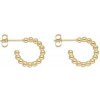 Doria Náušnice krúžky napichovacie z ocele zlaté C561