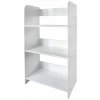 Jednoduchý regál Leomark 50x25x102,5 cm biely na knihy, hračky, príslušenstvo