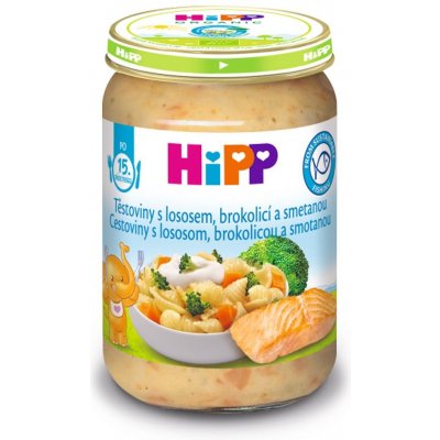 HiPP Cestoviny s lososom, brokolicou a smotanou 250 g CZ8624-01