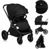 Kočík 2v1 GONDOLA SPACERÓWKA PREDNÁ ZADNÁ Lionelo LO-MIKA PLUS 2IN1 BLACK ONYX
