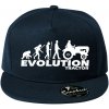Evolúcia traktor - Šiltovka s rovným šiltom a plastovou sponou - Univerzálna veľkosť ( Tmavomodrá (veľmi tmavá - skoro čierna) )