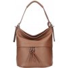 Mondo Italia Hnedá kožená kabelka na rameno 631 Made in Italy Hnedá