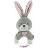 Detská plyšová hrkálka Baby Mix králik ružový