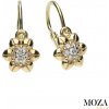 MOZA gold Detské náušnice MG4164 Farba kameňa: Biela, Farba Zlata: žlté Au