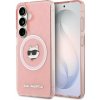KARL LAGERFELD case for SAMSUNG S26 Plus (Magnetic IML Repeated Logo and Choupette) pink