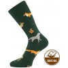 Pánske ponožky Lovix - 47-50 / tmavozelená