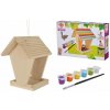 Eichhorn Drevené kŕmidlo pre vtáčikov Outdoor Feeding House Poskladaj a vymaľuj so štetcom a farbami od 6 rokov