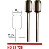 Stopkové frézy zaoblený valec 8.0mm PROXXON 28726 (Stopkové frézy 28726)