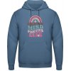 AWDis Hoodie Mikina - Pozitívna myseľ, život - Letecká modrá - M - Pánske