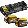DCB132X2 DEWALT NABÍJEČKA 2 AKUMULÁTORŮ XR LI-ION 10,8VOLT - 54VOLT + 2 x AKU 54V 9,0Ah