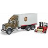 Bruder 02828 Mack Granite UPS s vysokozdvižným vozíkom