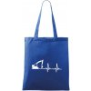 EKG bagr - Taška bavlnená - 42 x 38 cm ( Kráľovská modrá )