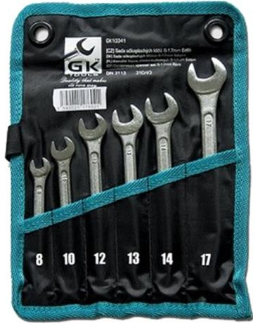 Klíče očkoploché, sada 6 ks, 6-17mm GK TOOLS