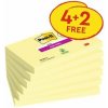 Samolepiaci bloček, 76x127 mm, 42x90 listov, 3M POSTIT Super Sticky, žltá