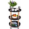 TROLLEY Pojazdný vozík 3poschodový Multifunkčný regál na kolieskach, výška 86 cm