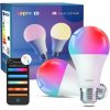 Lepro B2 AI smart žiarovka E27 RGBCW WiFi a Bluetooth 10W 1100lm, 2 ks - LEPRO-B2-EU-2-2344
