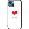 Sklenený kryt Colorful Glass na iPhone 15 - Red Heart