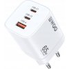 Nabíjačka USB C USB pre sieťový telefón 65W 3 porty PD kocka silná biela