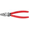 Knipex Lisovacie kliešte na koncové dutinky, potiahnuté plastom, 180 mm