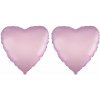 FLEXMETAL Balón fóliový – srdce, pastelové fialové, ľalia – valentín/svadba, 45 cm, 2 ks 8595596328079