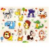 Bino Drevené puzzle safari 11 dielikov Bino