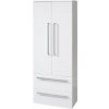 Mereo Bino Skrinka 65x163x33 cm, 2 dvierka, 2 zásuvky, lesklá biela CN669