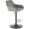 Halmar Barová stolička Gavin, sivá / čierna