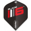 Winmau Prism Delta Blade 6 logo, čierne 3ks