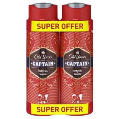 OLD SPICE Captain shower gel duo 2 x 400 ml
