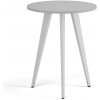Konferenčný stôl PRIMO VIBE, priemer 60 cm, biela podnož, sivá