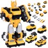 Magnetický robot Transformer 2v1, žltý