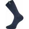 VoXX Aljaška / Vlnené silné zimné pletené ponožky - jeans melé 35-38