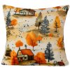 Textilomanie Mikroplyšová obliečka na vankúšik AUTUMN VILLAGE 45x45 cm, farebný 40 x 45 cm