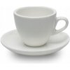 Šálka na kávu 110ml s podšálkou 12cm Wilmax, biely porcelán, sada 6ks