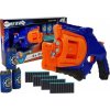 Lean Toys pištoľ na penové náboje s otočným zásobníkom modro oranžový
