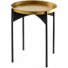 Kalune Design Odkladací stolík Shb-002-A čierny/zlatý