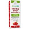 PLUS LEKÁREŇ Kalciový sirup s vitamínom D s príchuťou lesnej jahody 150 ml