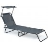 Záhradné lehátko Makdeburg, antracit, 61 x 198 x 29 cm