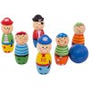 BigJigs Toys Kuželky drevené Piráti