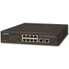Planet FSD-1008HP PoE switch 10x 100Mb, 8xPoE 802.3at 30W/120W, VLAN, extend mód 10Mb/s do 250m, fanless