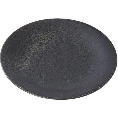 Jedálenský tanier BB BLACK 28 cm, čierny, keramika, MIJ