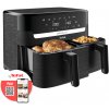 Teplovzdušná fritéza Tefal Dual Easy Fry EY901N10 Čierna