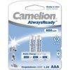 Camelion Nabíjacie AAA mikroceruzkové batérie HR03 AlwaysReady 2ks v balenie 800mAh - NiMH 1,2V - originálny