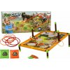 LeanToys Hrací taška na dovednostní hry, házecí obruč 2v1, desková hra s dinosaury
