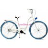Retro bicykel dámsky mestský bielo modrý