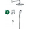 Hansgrohe METRIS CROMA EcostatE,batéria termo+teleso+kol+rameno+hlav+ruč.spr,chróm(327864) HG 27294000