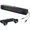 Soundbar Reproduktory 2.0 Počítačové USB pre Laptop PC RGB Reproduktory