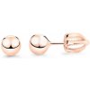 Cutie Jewellery Náušnice z ružového zlata guličky Z5016R