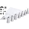 Contacto Špičky zdobiace rezané, sada 8 ks nerez + vrecko polyamid